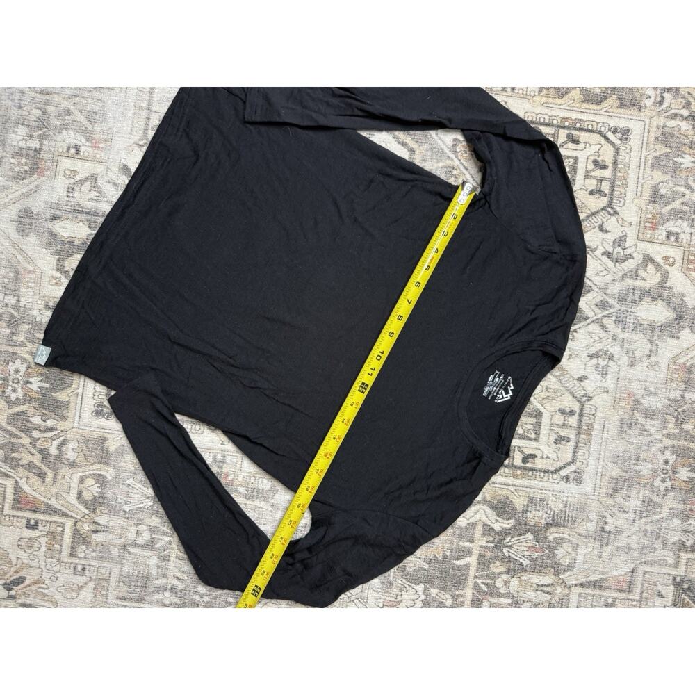 Merino.tech Shirt Mens L Black Merino Wool Long Sleeve Base Layer Gorpcore Ski - Picture 5 of 7